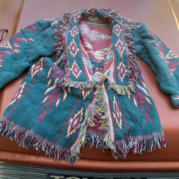 Vintage Aztec Blanket Coat - Picture 2 of 5